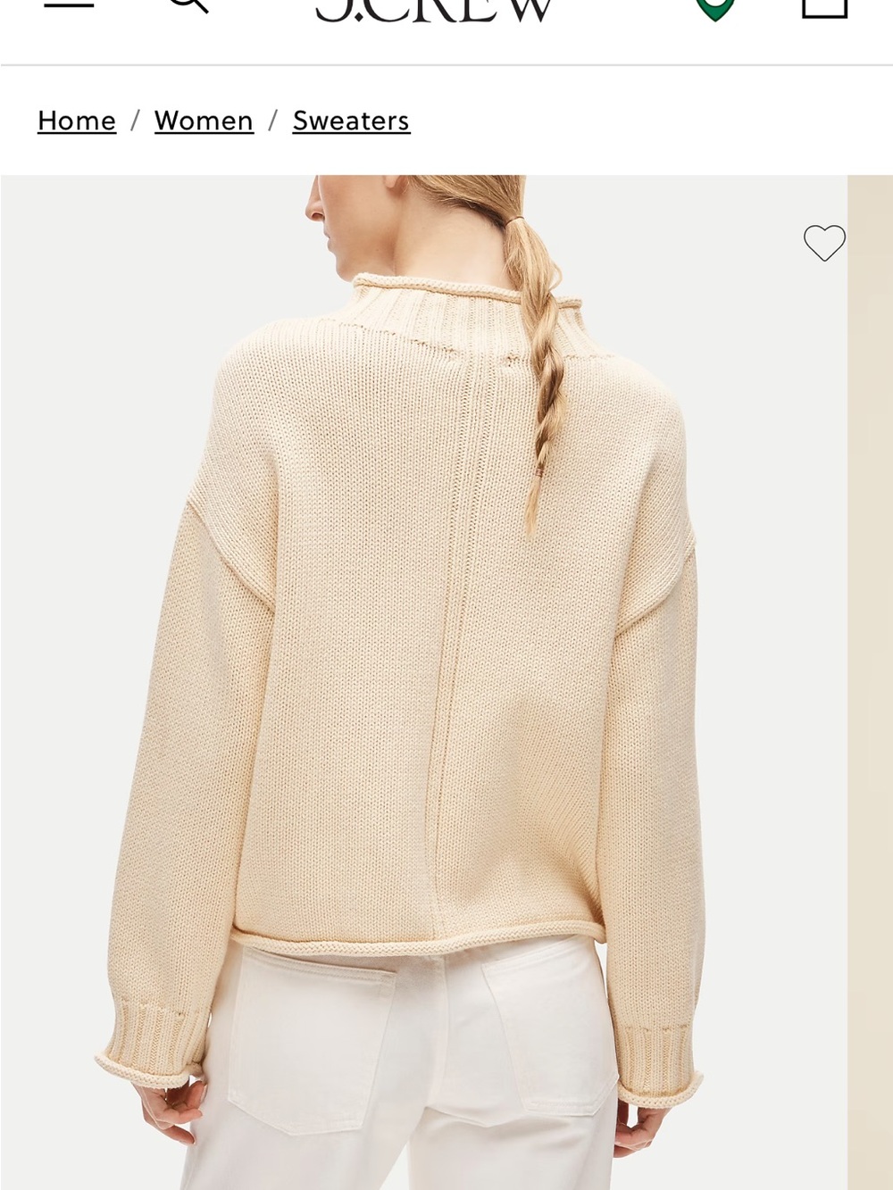 J. Crew Soft Cream Turtleneck Knit Sweater - Picture 2 of 5